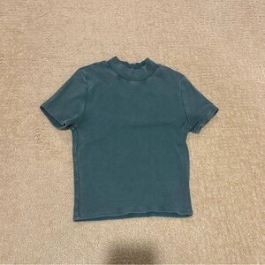 Teal Mock Neck Tshirt